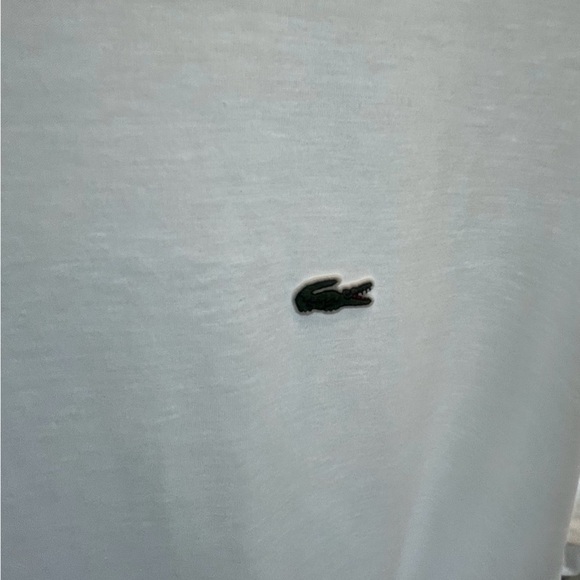 Lacoste Men’s TShirt Size XXL White V-Neck Pima Cotton Pullover Regular Fit Logo - Picture 1 of 7